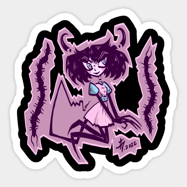 Faerie of Centipedes Demon Girl Sticker TeePublic